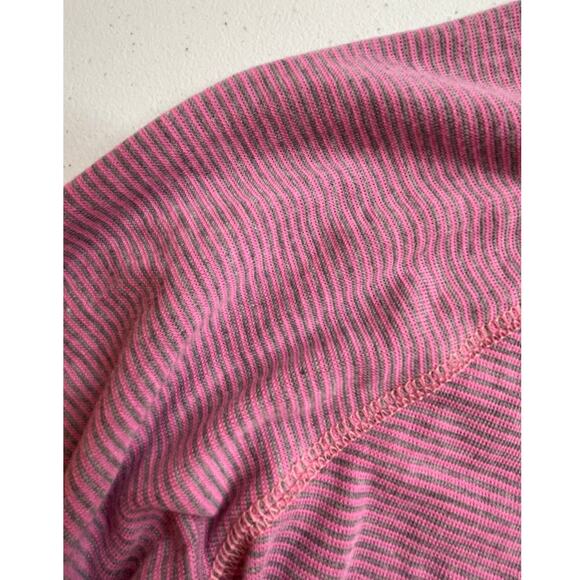 Womens Large Poof Pink and Gray Long Sleeve Shirt - Picture 4 of 8